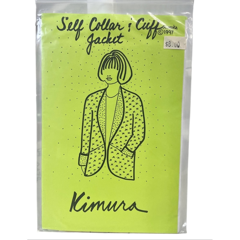 Kimura Jacket Sewing Pattern Women S M L 1997 Reversible Self Collar Cuff Easy